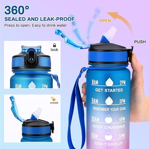 1 LTR Motivational Water Bottle