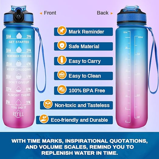 1 LTR Motivational Water Bottle