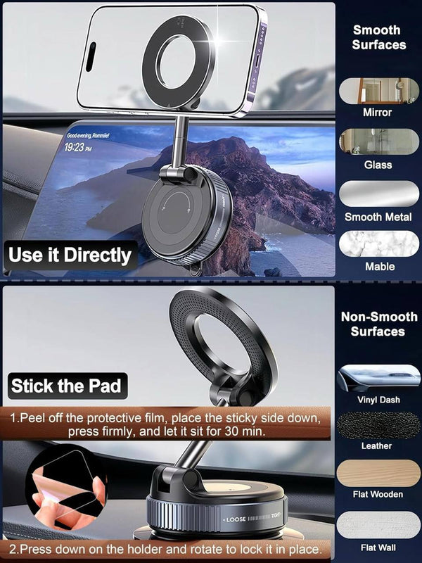 Magnetic Phone Holder | 360° Vaccum Magnetic Phones Holder |