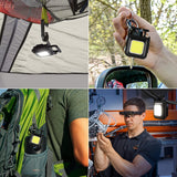 Led Rechargeable Keychain Light | Emergency Flash, Mini Torch Rechargeable, Portable COB Light for Pocket, Camping, Outdoor, Tent with Bottle Opener - Magnet Base - 800 Lumens
